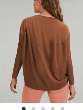 Lululemon back in action Rust Long-Sleeve Top